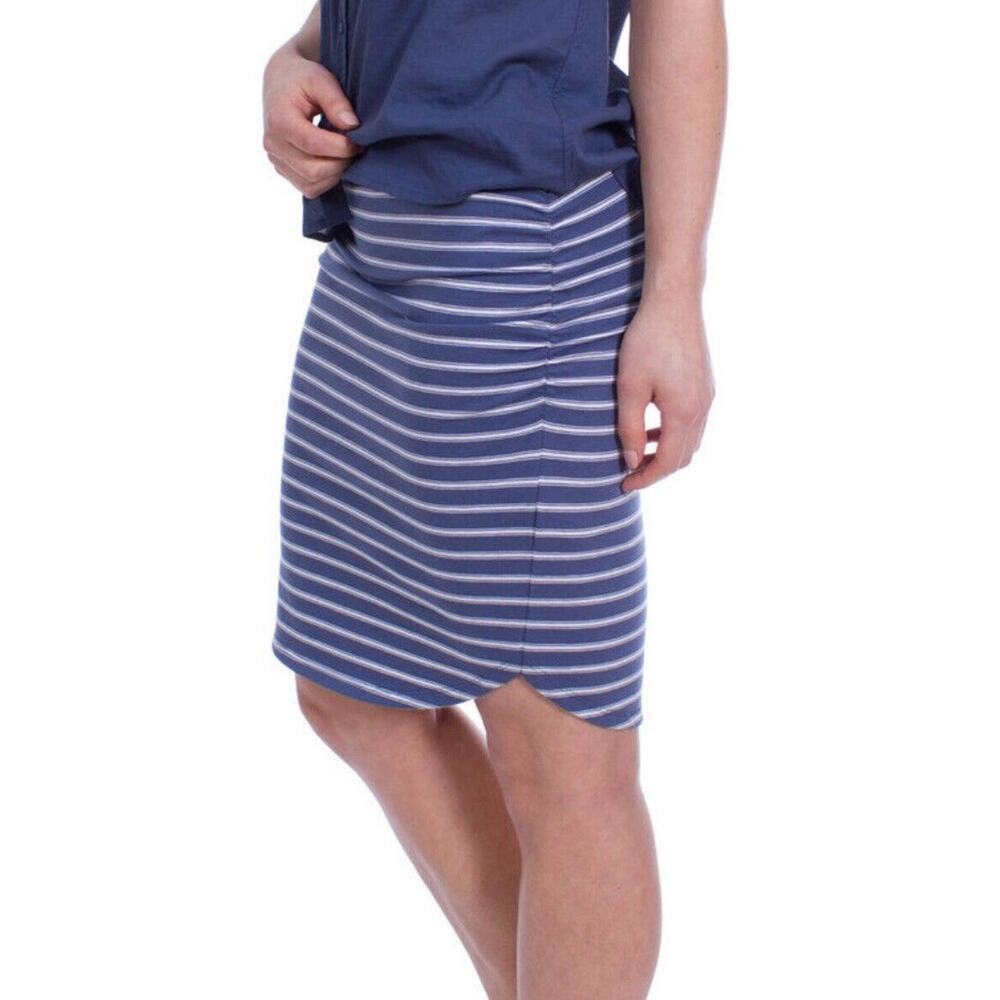 PATAGONIA Ribbon Falls Knit Athleisure Yoga Skirt Women's Large Blue Striped